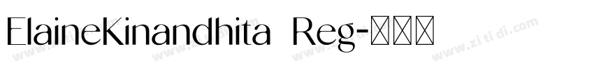 ElaineKinandhita Reg字体转换